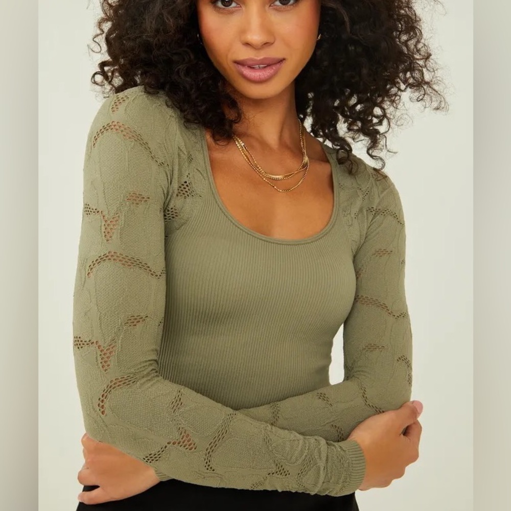 Altard State Intimates Ren Long Sleeve Lace Detail